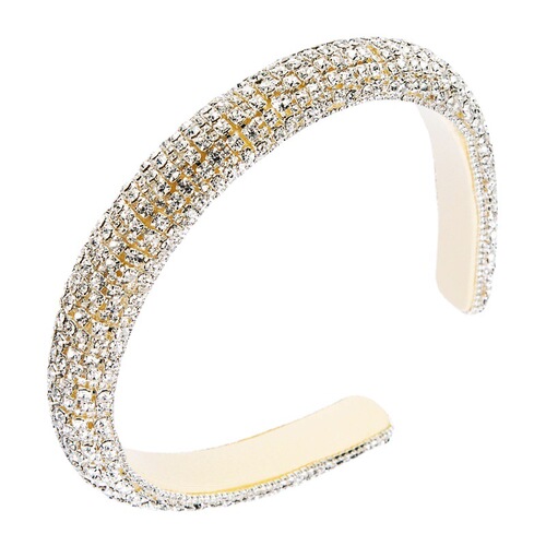 Amazon Cross-border chain water drill small sponge headband hair tie Baroque full drill foreign trade hair clip hair accessory