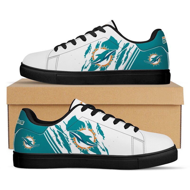 2022 New NFL Miami Dolphins Team New York Jets Team Round-toe Low-top Sports Casual Sneakers