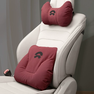 Neck Pillow, Car Seat — Headrest - horn-model-volcano-red-nio-headrest-lumbar-support-one-each