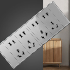 International Electrotechnical Commission 118 model tempered glass wall switch outlet panel multi-port power strip nine holes twelve holes twenty holes