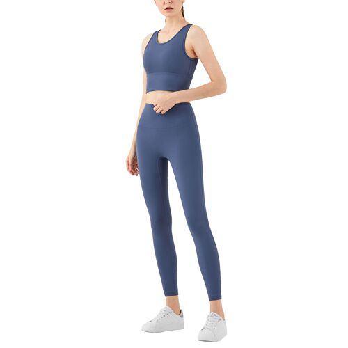 Yoga clothing women's suit European and American BR-IUX training full-wrap yoga vest high-waisted peach butt tight yoga pants