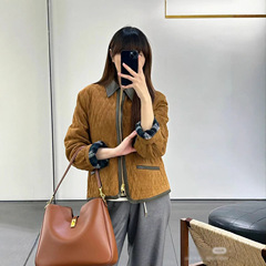 皮衣女真皮2025年南油女装撞色翻领绒绵菱格纹里布冬季皮夹克外套