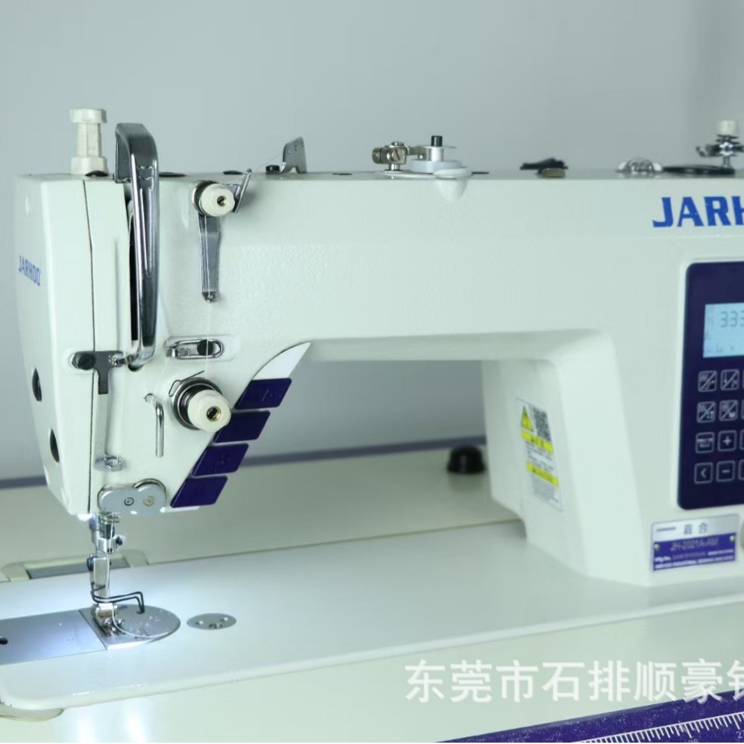 Jiahe JH - 2020F alta velocidad 4 automático un solo paso computadora máquina de coser plana 9 puntos fábrica de máquinas de coser industriales