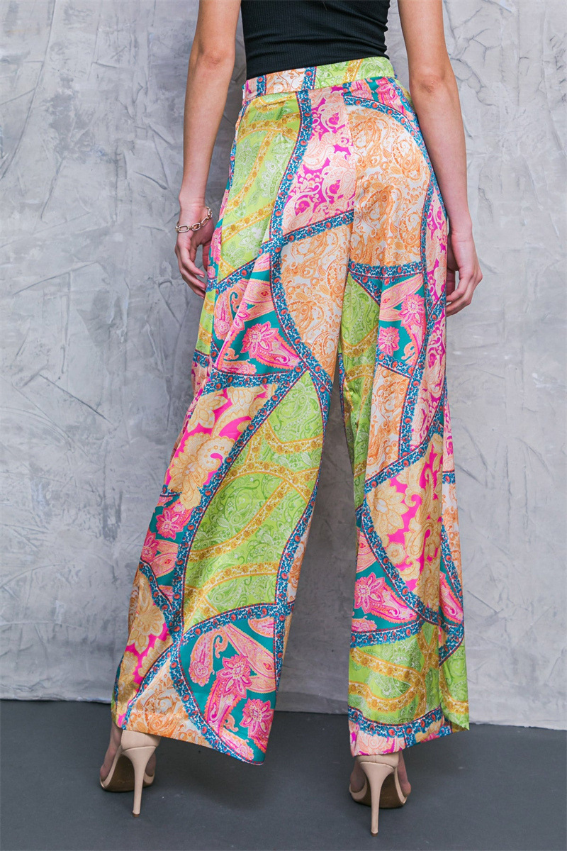 Abstract Pattern Holiday Daily Women's Vacation Abstract Spandex Polyester Printing Pant Co-ord Set Pants Sets
