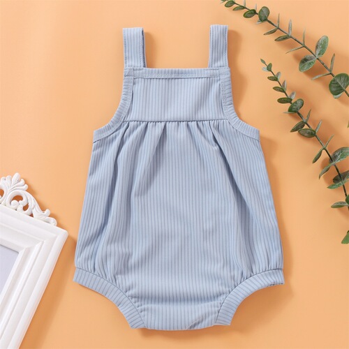 Summer Girls Baby Solid Color Pretty Candy Color Tank Top Baby Crawling Suit