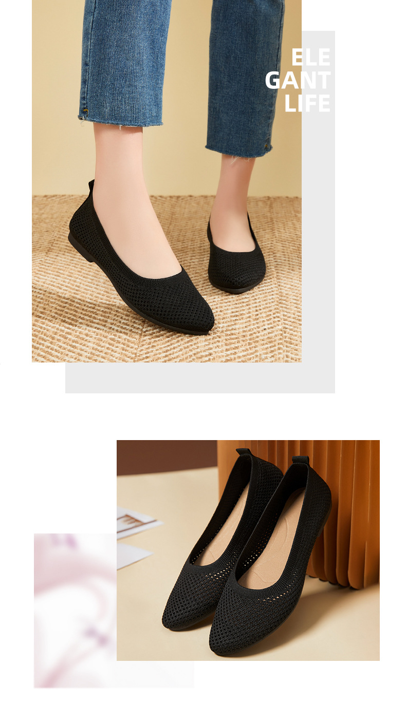 Chaussures décontractées pour femmes, baskets de course à fond souple, antidérapantes, chaussures de travail à bouche peu profonde, plates et respirantes_voghion.com