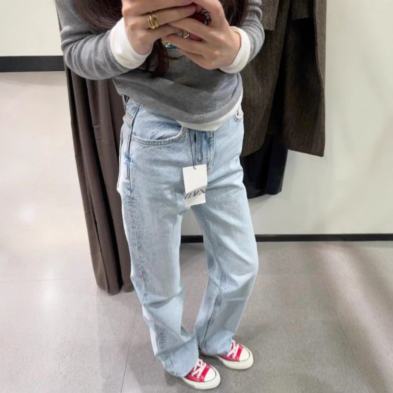 Plus-Size American Retro High Street Straight-Leg Jeans, New High-Waisted Casual Stylish Versatile Slimming Floor-Length Pants Plus-Size American Retro High Street Straight-Leg Jeans, New High-Waisted Casual Stylish Versatile Slimming Floor-Length Pants