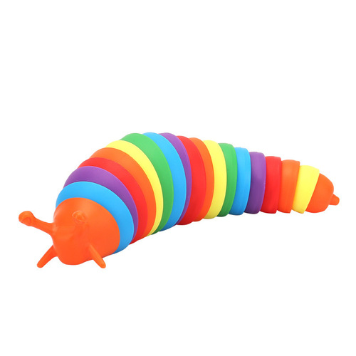 Cross-border same item Rainbow Caterpillar Toy Stress Relief Toy for Kids and Babies Snail Intelligent Outlet Wholesale