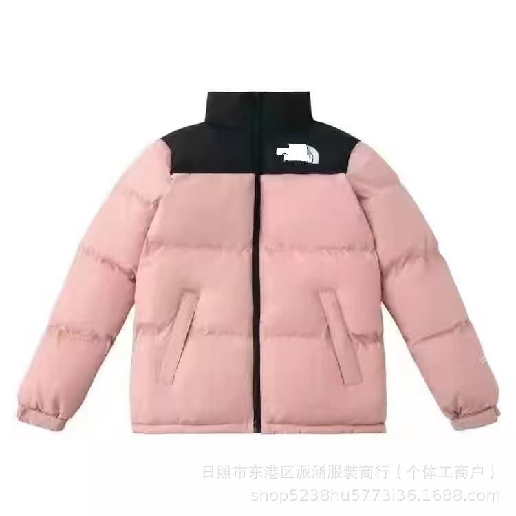 1996 chaqueta de algodón bordada clásica para hombres y mujeres 2024 pareja de invierno de collar vertical ropa de pan a prueba de frío