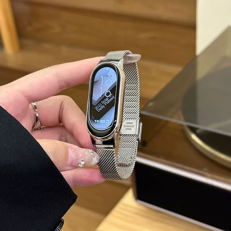 Подходящий для Xiaomi Mi Band 10 NFC версия кошка инкрустированная бриллиантами металл 9Pro ремешок 678 нарукавник Кэти Redmi Watch4