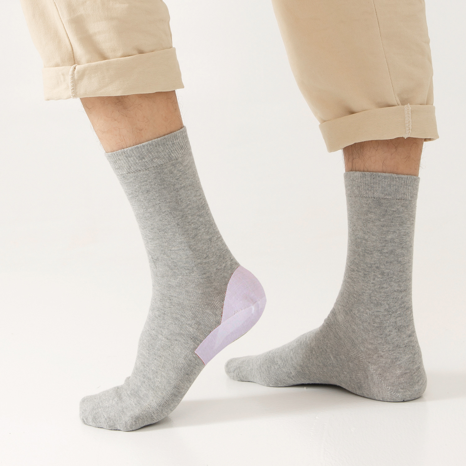 Cross-Border Heel Anti-Crack Socks for Men in Autumn and Winter Thick Combed Cotton High Heel Patch Anti-Crack Socks Amazon Foot Covers