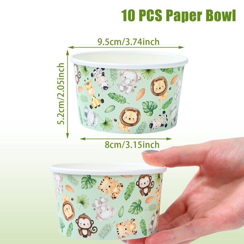 パーティーテーマの紙ボウル パーティー用品アレンジメント 使い捨て紙食器 アイスクリームスナック紙ボウル|undefined