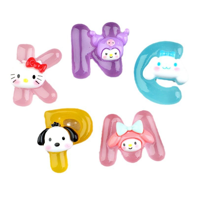  Glow-in-the-dark Sanrio letters cream glue decoration DIY clogs чехол для телефона смола аксессуары домашние материалы оптом