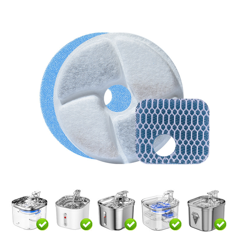 Filtro para mascotas, filtro para gatos, filtro de cabello, filtro de algodón, carbón activado, adaptación múltiple