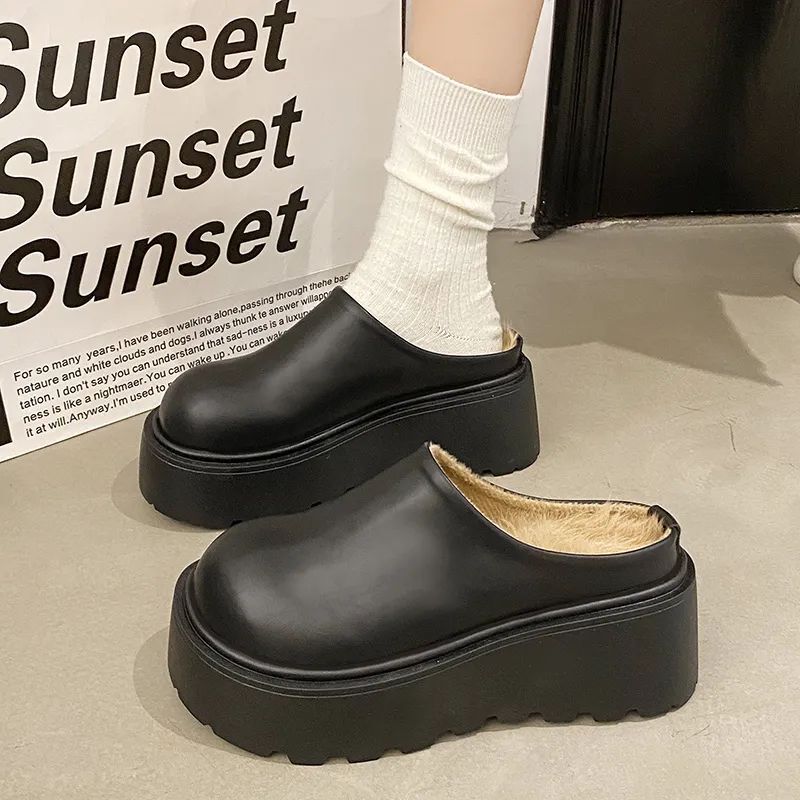 Mueller Birkken Half Slippers Women's 2024 Autumn and Winter Women's Outer Wear New Thick-soled Heightened Lazy Slippers Mueller Birkken Half Slippers Women's 2024 Autumn and Winter Women's Outer Wear New Thick-soled Heightened Lazy Slippers