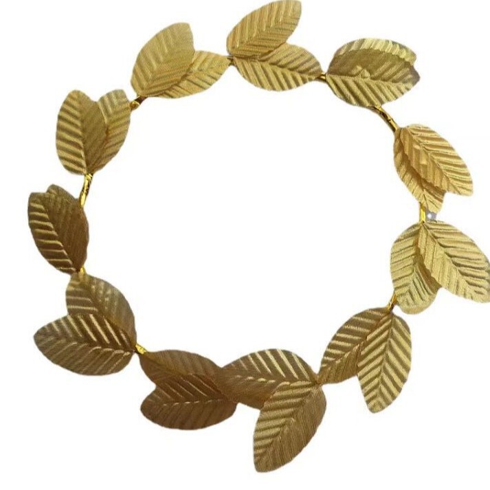 Cross-Border Carnival Halloween Roman Gold Leaf Headband Bride's Hair Accessory Wreath Photo Shoot Forest Style Artificial Flowers Cross-Border Carnival Halloween Roman Gold Leaf Headband Bride's Hair Accessory Wreath Photo Shoot Forest Style Artificial Flowers