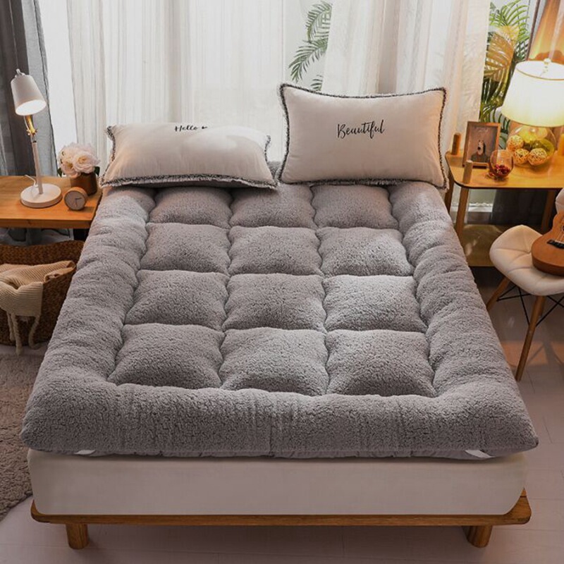 Lamb velvet mattress padded single double student dormitory mattress foldable tatami mattress manufacturers wholesale
