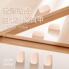 手工穿戴甲專用預製甲多色純色甲條半成品甲片無痕美甲片裸條批發