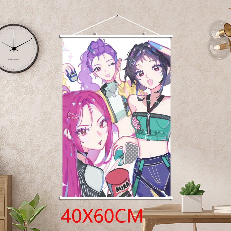 Animation Kpop Demon Hunters Demon Slayer Scroll Wall Art 40X60Cm