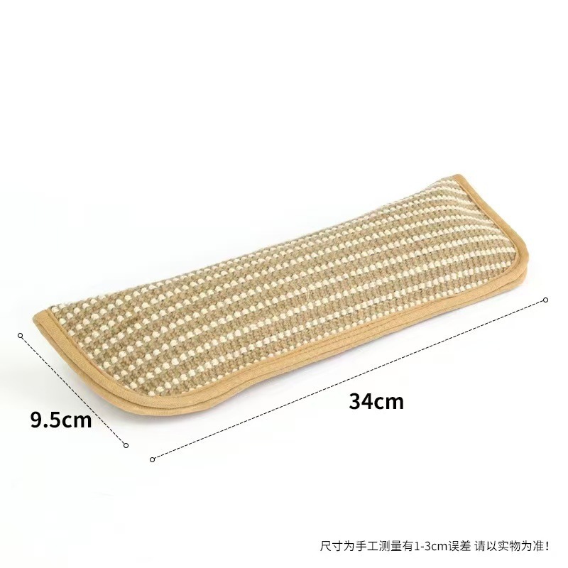 Auto-resistente limpiador de dientes dulces, yute mordida de gato, placa de agarre para aliviar el aburrimiento del gato, juguetes para gatos, almohadas para grinar dientes, menta para gatos.