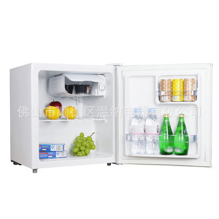 Cross-border foreign trade 50 liters single door small refrigerated refrigerator with lock hotel full frozen ice cream breast milk refrigerator 110V