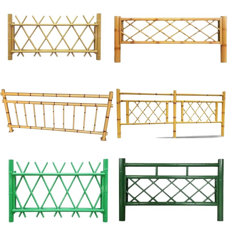 Aleación de aluminio imitación de bambú cerca de jardín de acero inoxidable imitación de bambú cerca de jardín de hortales imitación de bambú cerca de bambú al aire libre