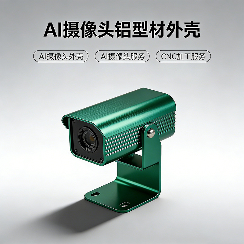 AI 摄像头铝合金外壳 摄像机壳CNC加智能摄像头壳体报警主机外壳