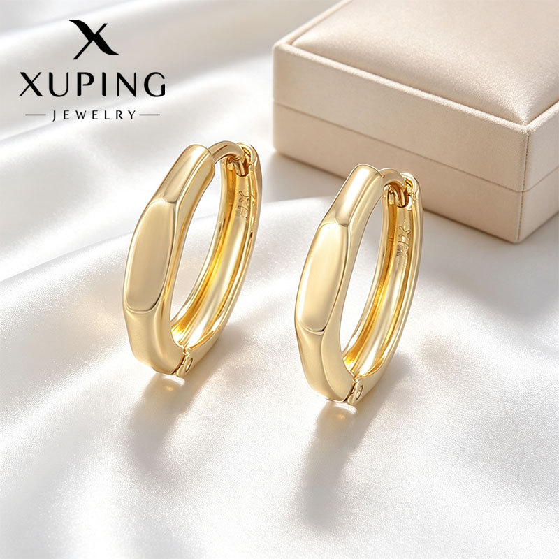 Aretes de Aro Geométricos 14K de Aleación de Cobre