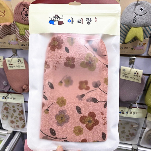 Arirang Hibiscus flower double-sided bath towel, bath gloves, mud rub, men's and women's bath towel, bath towel H053