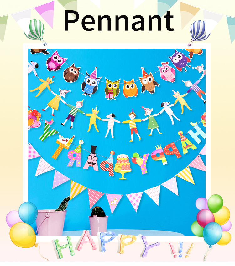 Festbanderoller och triangulära vimplar för skolfester_voghion.com