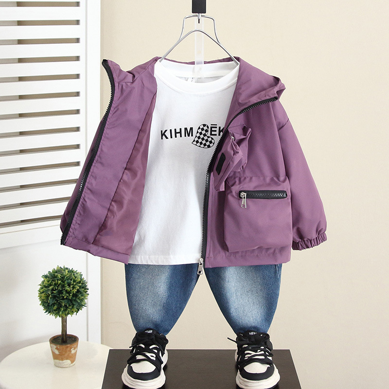 6065 Chaqueta para niños Ropa de otoño Chaquetas de primavera y otoño para niños Calle frita 2024 Chaqueta con capucha de otoño del tesoro para hombres de nuevo estilo