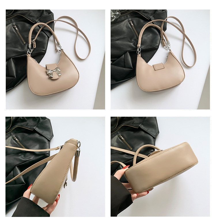 Borsa a spalla da donna versatile con fiocco e catena alla moda_voghion.com