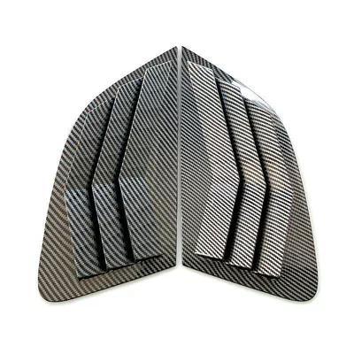 fiber textured, baked black finish rearview – Other Automotive Exterior Supplies - 26-pieces-of-carbon-fiber-patterned-window-louvers-for-the-changan-cs55-plus-with-drainage-holes