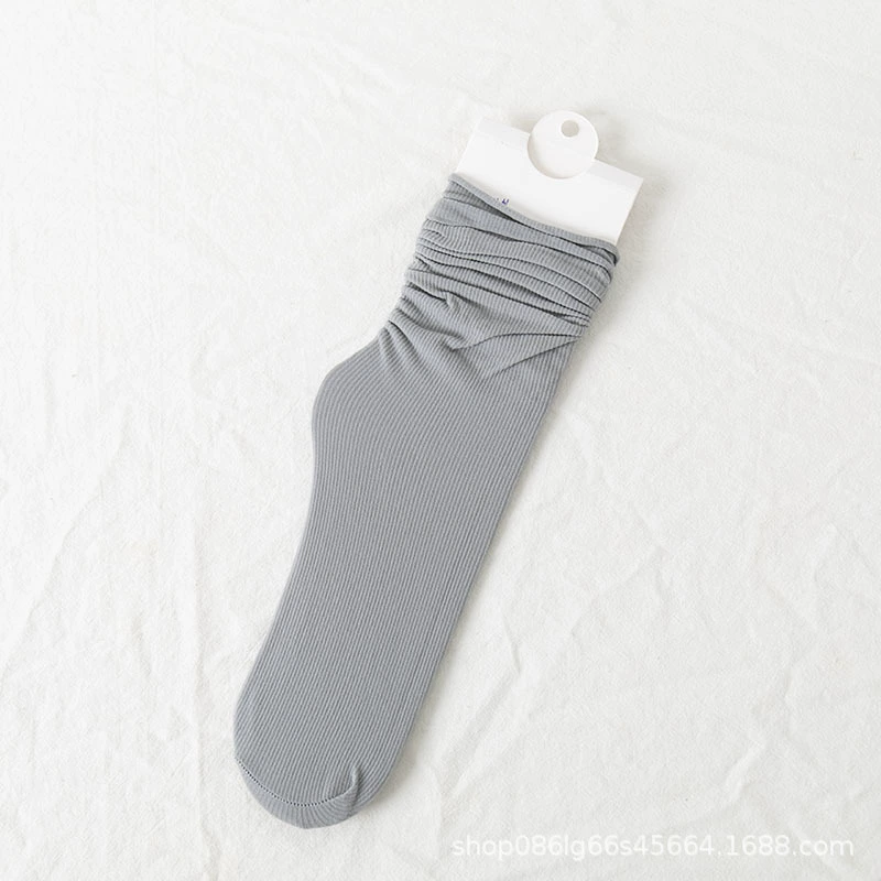 Velvet swan, Japanese summer thin knee socks, mid-length, Korean style