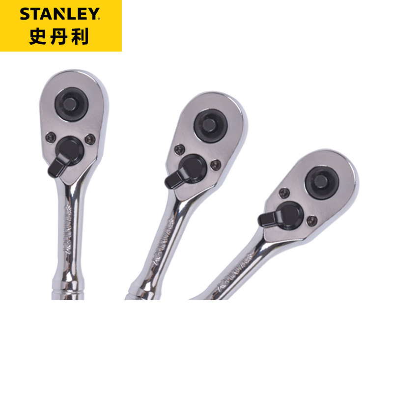史丹利6.3/10/12.5MM系列钢柄棘轮扳手 89-817-22 818 819