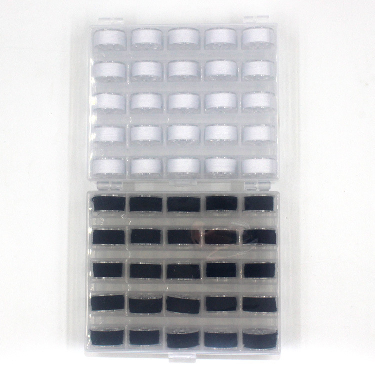 Spot 25 rejilla de plástico cinta transparente 25 colores negro y blanco línea caja transparente con lanzadera traje de almacenamiento de lanzadera