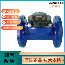 埃美柯法兰水表LXLG-E铁壳螺翼式干式可拆卸芯机械数字冷水表069