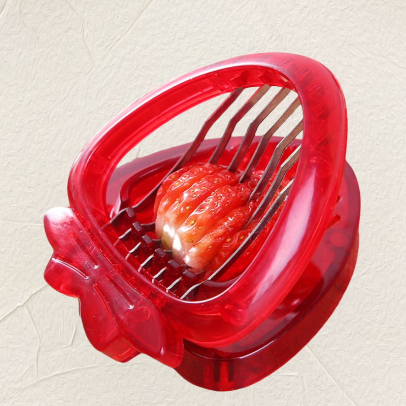 Cross-Border Spot Wholesale Strawberry Fruit Slicer Stainless Steel Divider Thickened Creative Kitchen Gadgets