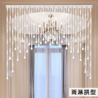 网红水晶珠帘客厅玄关卧室装饰隔断帘成品门帘卫生间家用免打孔