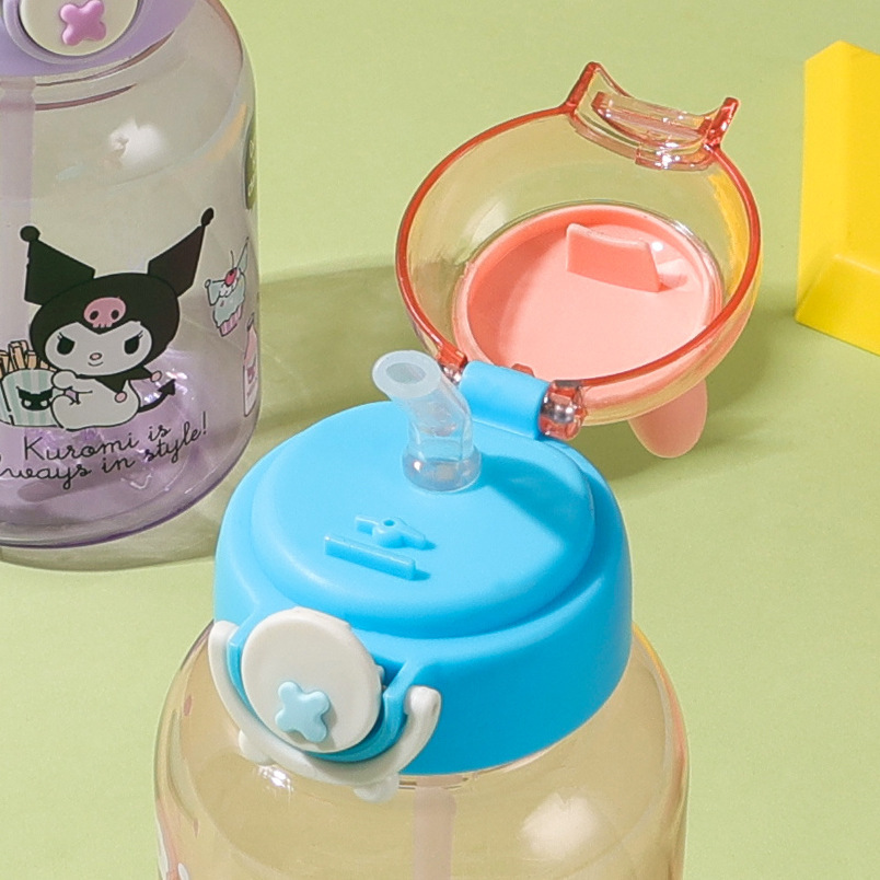 Taza de agua portátil nueva para niños y estudiantes en verano, alto valor, con cuerda para levantar y cubierta elástica, deportiva y portátil. image 3