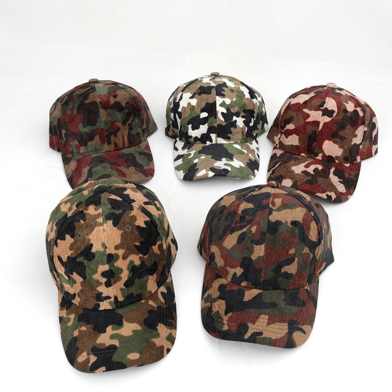 Spring, Autumn Season Men's Gender Printing Design Basic Style Curved Eaves Rim Men's Basic Camouflage Printing Curved Eaves Baseball Cap