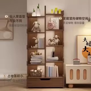 Estantería Estante de piso a techo Estante integrado contra la pared Esquina Sala de estar simple Gabinete de almacenamiento para el hogar para estudiantes Estantería de pared