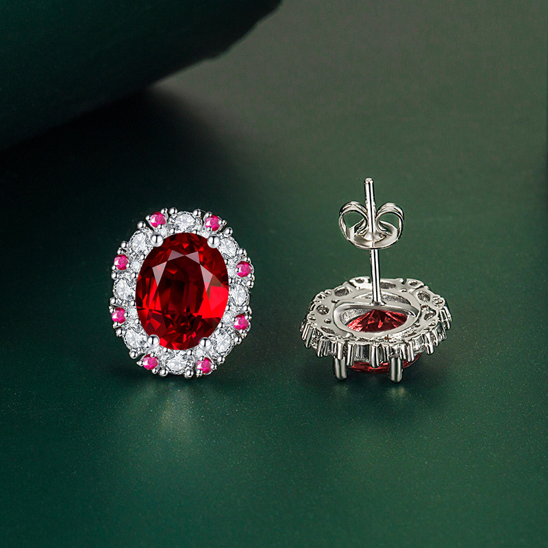 Fashion Geometric Copper Inlay Zircon Ear Studs 1 Pair