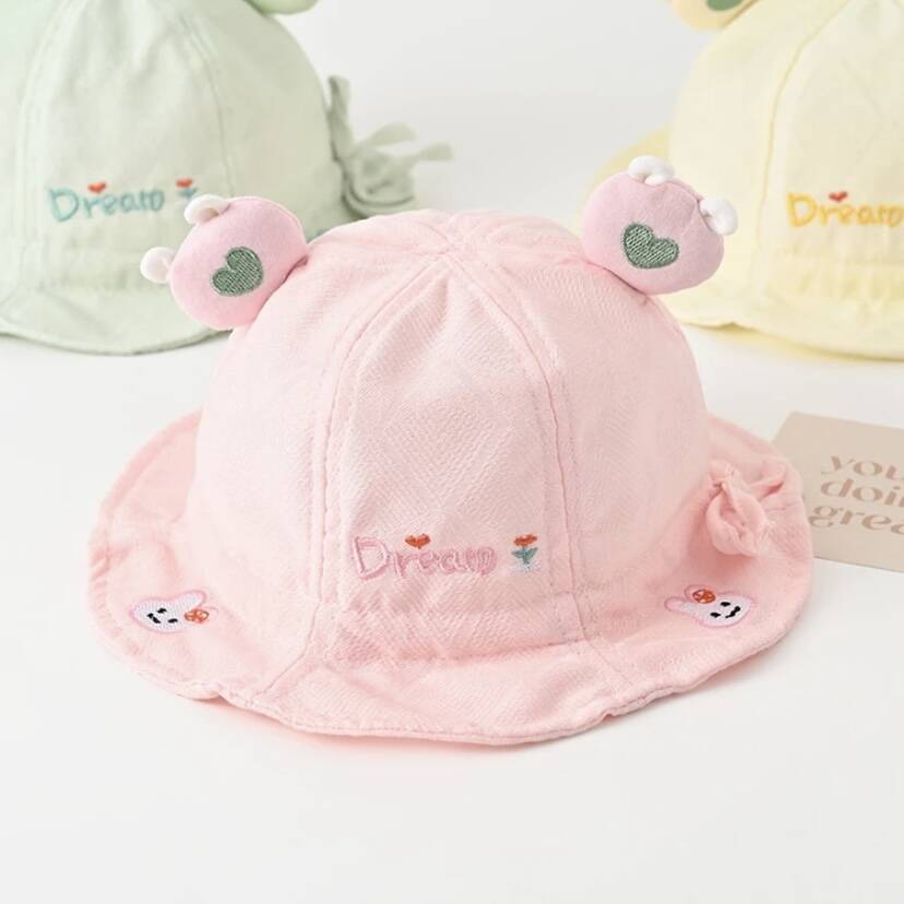 Sombrero de bebé primavera y verano delgado sombrero de pescador sombrero de bebé sombrero de sol pequeño mes de verano sombrero de cuenca de malla sombrero