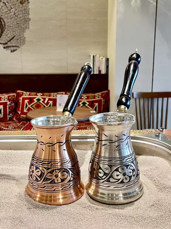 Turkish Coffee Pot, Copper Pot, Handmade Sand-Cooked Coffee, Dennis Who Loves Coffee, Cezve, Slim Waist Turkish Coffee Pot, Copper Pot, Handmade Sand-Cooked Coffee, Dennis Who Loves Coffee, Cezve, Slim Waist