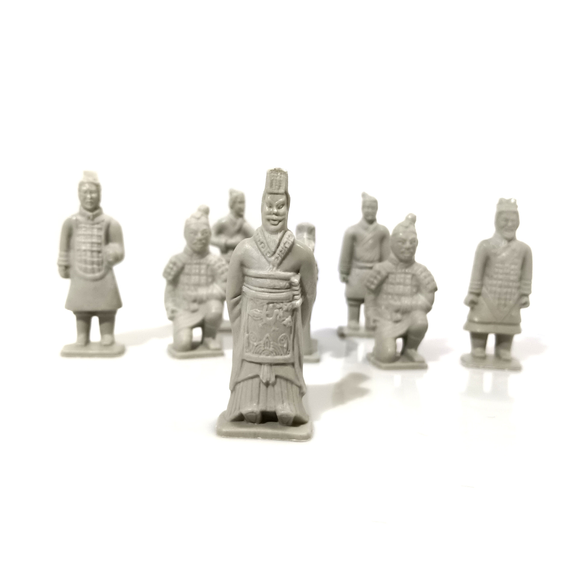 Pecera Creativa Micro Escena Escenario Pequeño Adornos al por mayor Juego de 8 piezas de figurillas de cerámica de simulación PVC Guerreros de terracota