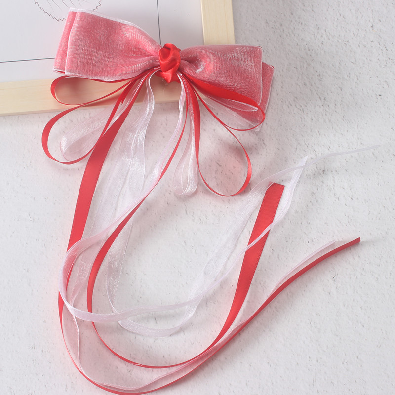 迷茫日用百货长飘带蝴蝶结发夹