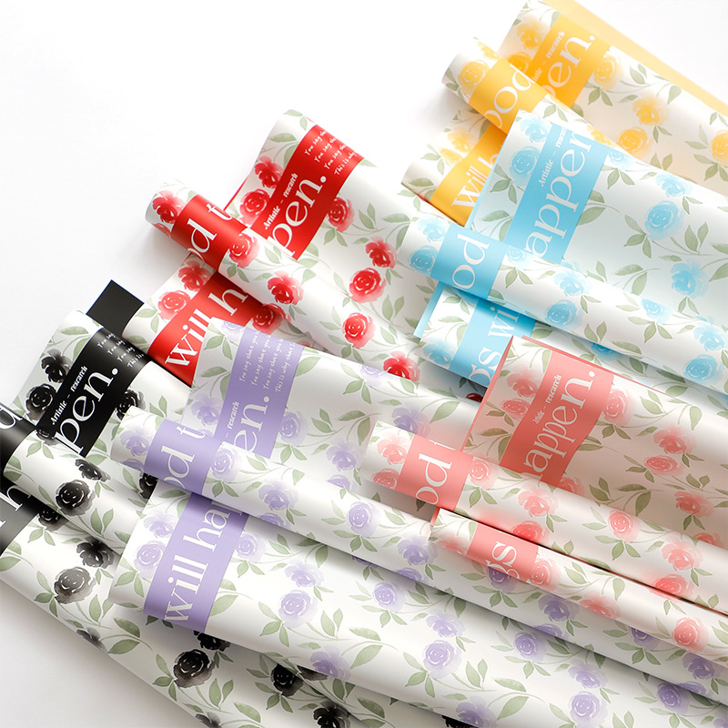 Huaxi Rose Garden flor de embalaje de papel de comercio exterior transfronterizo ramo de flores regalo diy florista flor de paquete de flores image 1