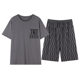 Summer New Fashion Men's Pajamas Cotton Short-sleeved Shorts Loose Thin plus size suit Simple Style Home Clothes