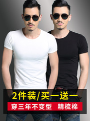 2枚の男性半袖tシャツは体つきをしています。